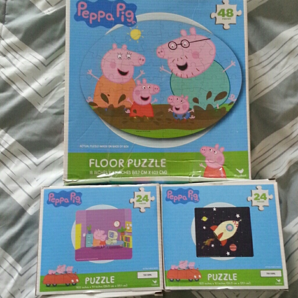 3 peppa pig puzzles